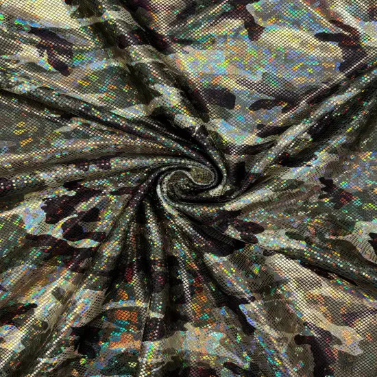 1 Yard Camo Print Shattered Glass Spandex Fabric for Costumes Leggings Dancewear Activewear (36" x 60") Inches Wide {1}