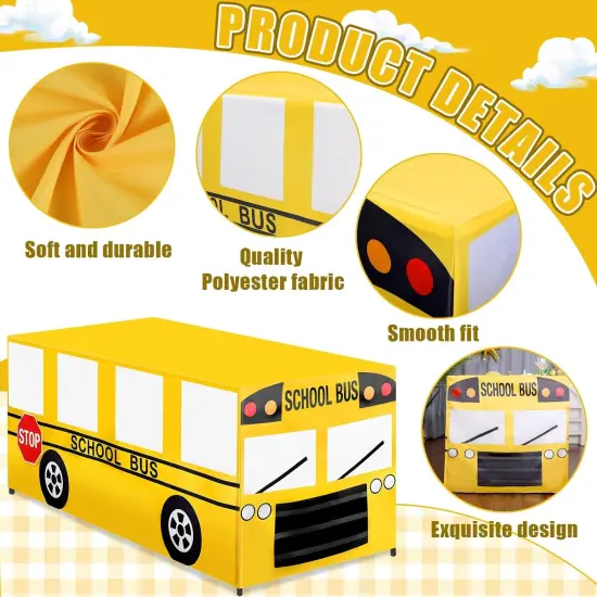 6 Ft School Bus Tablecloths Birthday Party Decorations {2}