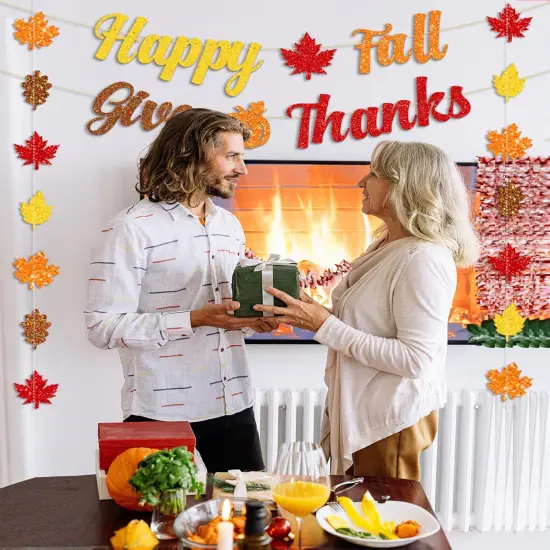 Glittery Happy Fall Banner (	Multicolor) {5}