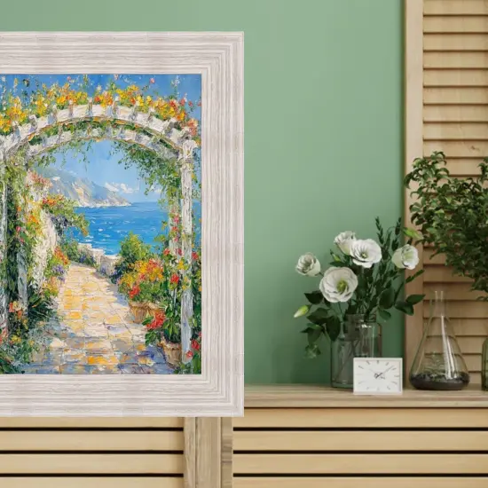 Wide Rustic Wood Grain White Wash Picture Frame 15x15 frame {6}