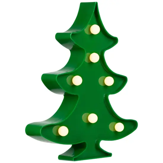Northlight LED Lighted Christmas Tree Marquee Wall Art - 8.75" - Green {5}