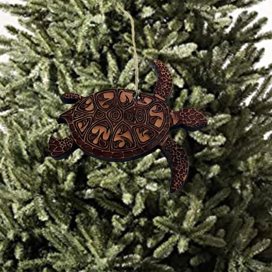 Sea Turtle - Cedar Ornament {3}