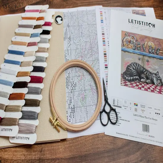 When the Cat Sleeps L8072 Counted Cross Stitch Kit {3}