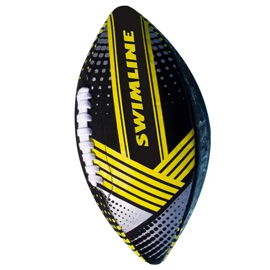Swimline Swimming Pool Neoprene Football - 10" - Black and Gray {4}