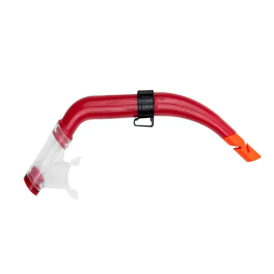 Swimline Junior Porpoise Composite Dry Top Silicone Snorkel with Purge Valve - 14" - Red {3}