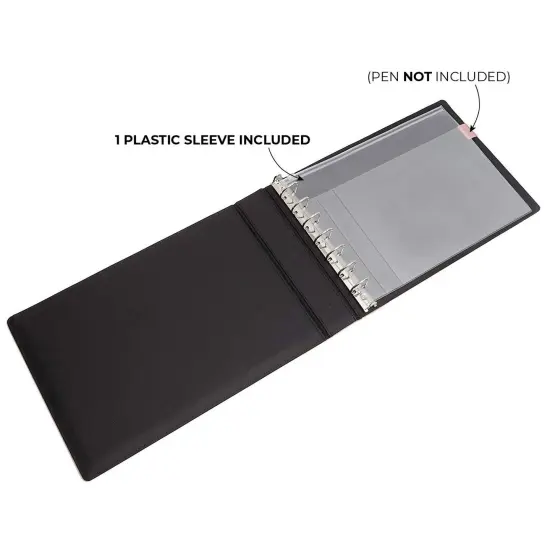 7 Ring Business Check Binder for Checkbooks Organization, Financial Records, Personal and Corporate Use, Rose Gold Faux Leather Folder for 600 Checks (14 x 10 Inches) {6}