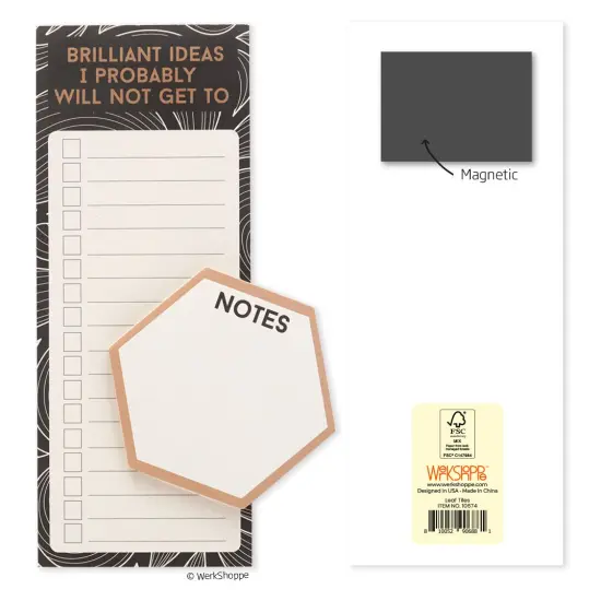 Leaf Tiles Magnetic Pad Set, To Do List and Grocery List Notepad {3}