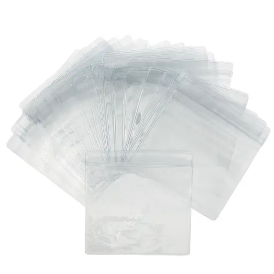 100 Pack Clear Plastic Bags for Jewelry, Earrings, Necklaces, Mini Resealable Bags for Small Business (4.4 x 4.4 In) {1}