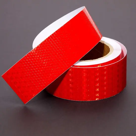 Reflective Tape - Red Outdoor Reflector Safety Roll for Trailers, Warning, Signs, Stairs, Bikes (2 In x 30 FT) {5}