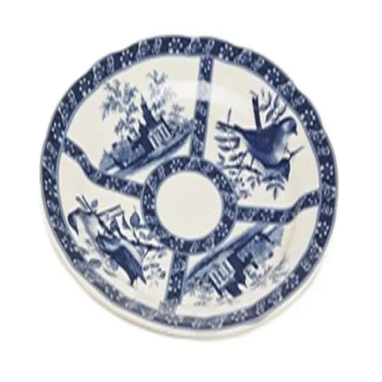 10 Inch Diameter Blue And White Plate {1}