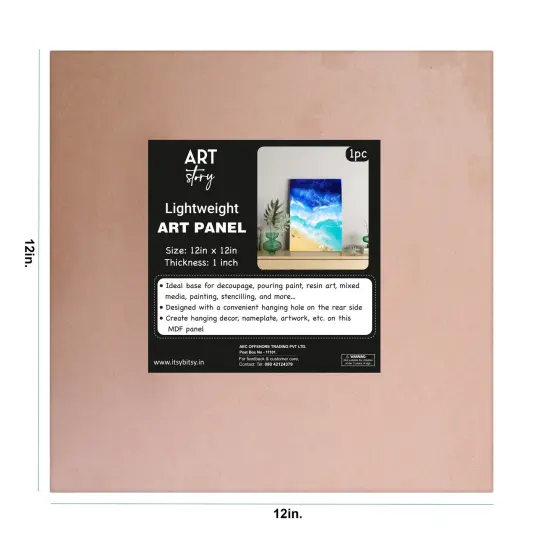 Little Birdie MDF Lightweight Art Panel 12"X12"-12"X12" {6}