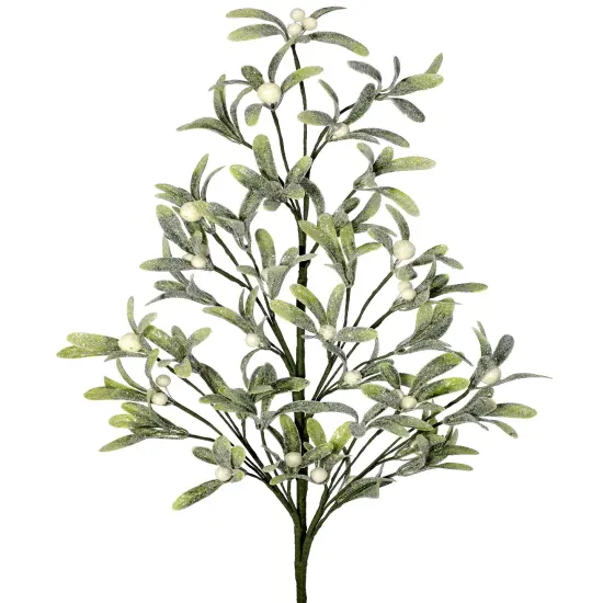 36" FROSTED MISTLETOE BERRY SPRAY - WATERPROOF {1}