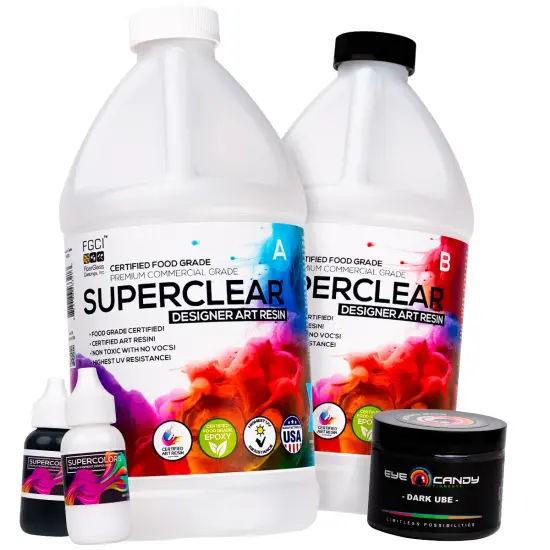 Super Clear Craft Art Resin Kit, Create Your Own DARK Ocean Resin Crafts! Includes Epoxy, Mica Colors & Supercolors Pigment Dispersion colors {1}