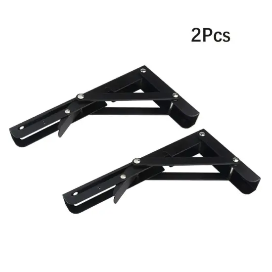 Kitcheniva 2 Pcs Heavy Duty Wall Mounted Folding Shelf Brackets 14 inch - white {6}