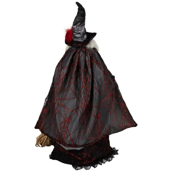 Northlight Spooky Witch with Broom Halloween Figure - 18" Black {7}