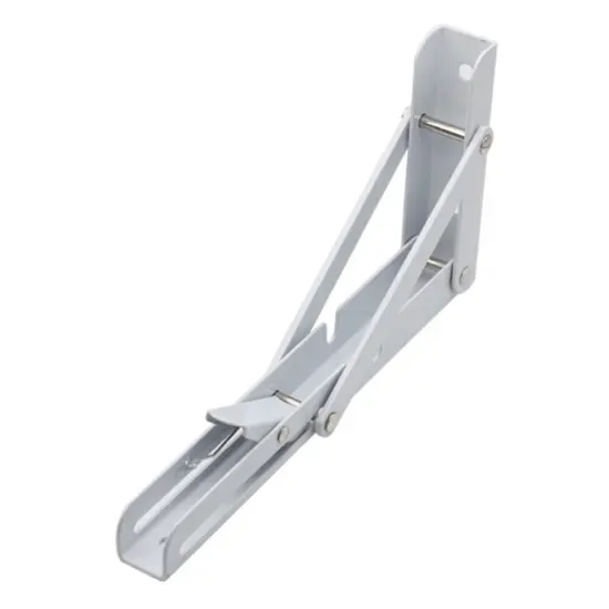 Kitcheniva 2 Pcs Heavy Duty Wall Mounted Folding Shelf Brackets 16 inch - white {3}