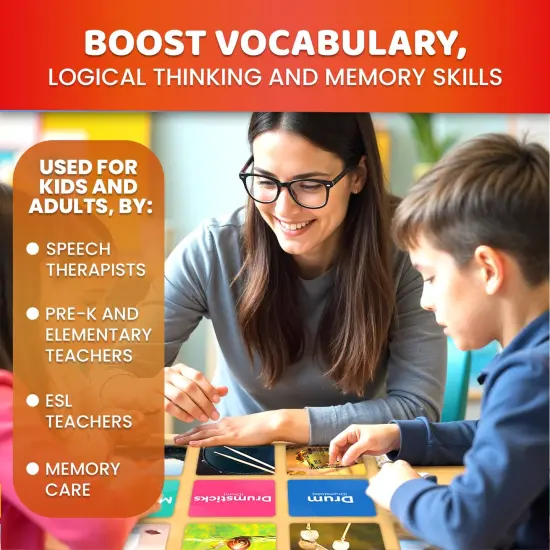 208 Vocabulary Flash Cards Set | Go Together & Opposites Matching Card Game {4}