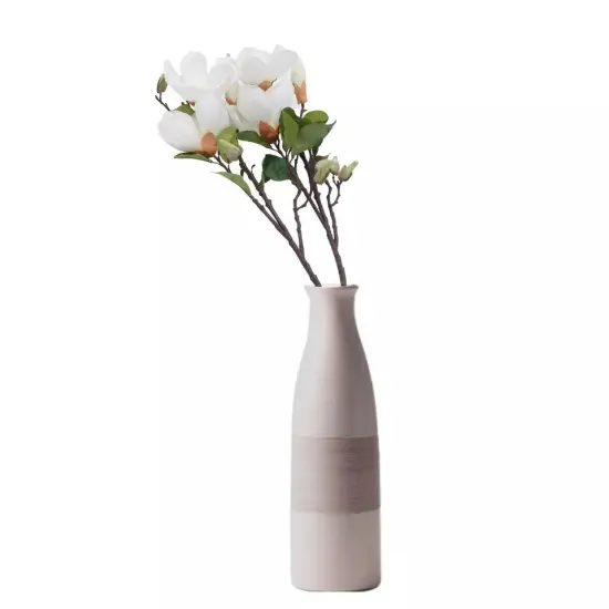 2x Artificial Magnolias Flower Bouquet Fake Plant Bunch Wedding Party Home Decor {1}