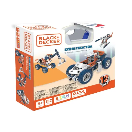 Black+Decker Constructor - 12 Models In 1 Includes: 152 Plastic Pcs to Build 12 Different Models {1}