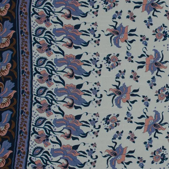 1 Yard Blue and Pink Silk Chiffon 44" Wide Sheer Fabric for Handkerchief Skirts & Flowing Tops {1}