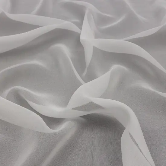 1 Yard Premium Silk Chiffon Solid Whisper White Fabric Lightweight 44 Inch Width {2}