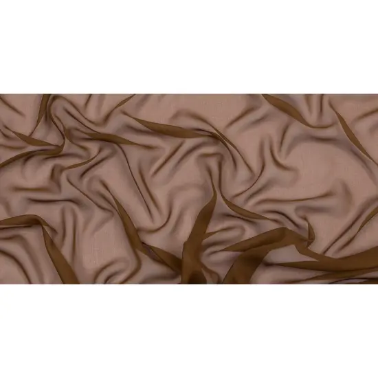 1 Yard 100% Silk Chiffon Fabric 44" Wide Dark Olive for Fashion & Crafting {3}