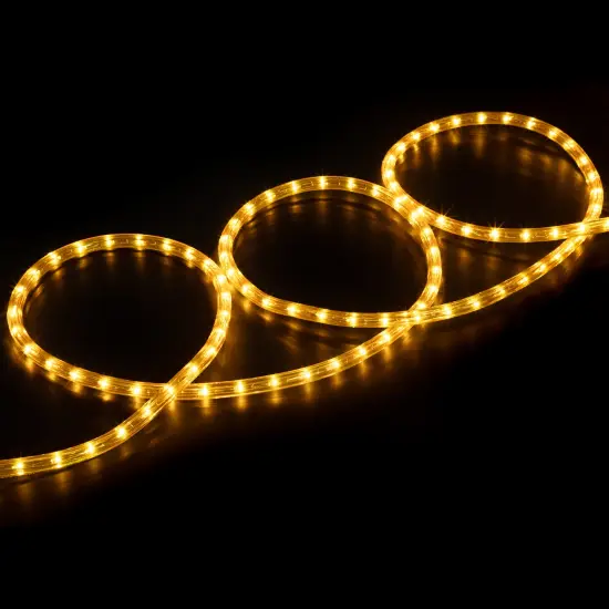 Northlight Incandescent Flexible Outdoor Christmas Rope Lights - Gold - 18' Clear Wire {1}