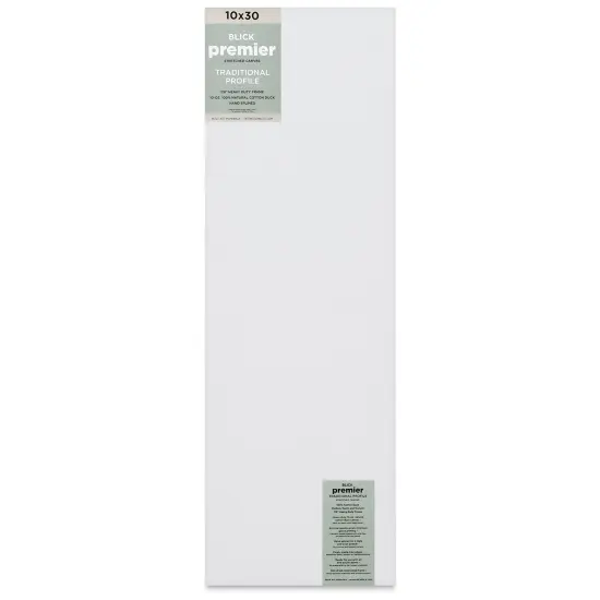 Blick Premier Stretched Cotton Canvas - Traditional Profile, Splined, 10" x 30" {1}