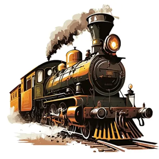 Steam Train #2 Edible Cake Topper Image Decoration Frosting sheet (8 Inch Round) {1}