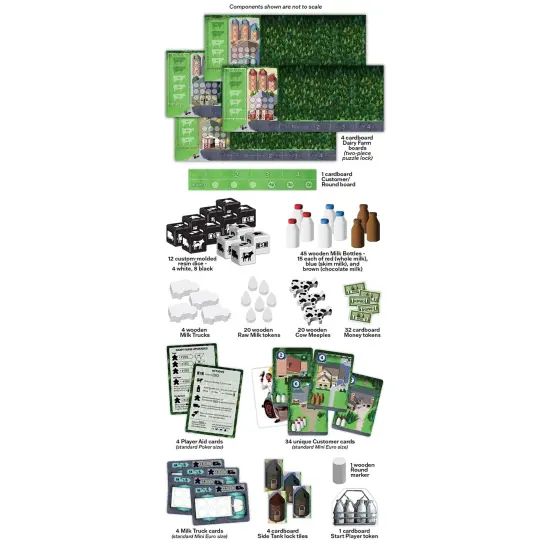 Dice Hate Me Games: Milkman - Set Collection Dice Game, Pick-Up & Deliver Strategy Game, Cow Dairy Farm Theme, Family Ages 10+, 2-4 Players, 30+ Min {6}