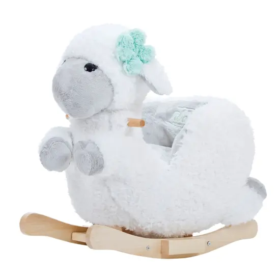 Gerardo's Toys: Little Rockers - Sheep - Wooden Plush Ride-On Rocking Animal Toy, Plays Music, Removable Soft Fabric Cover, Toddler & Kids Ages 24mo+ {1}