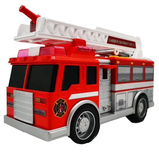 Mighty Wheels: 10" Mighty Fire Truck - Lights & Sounds, Rescue Toy Vehicle, Realistic Water Squirting & Ladder, Durable Indoor-Outdoor Play, Kids 3+ {3}