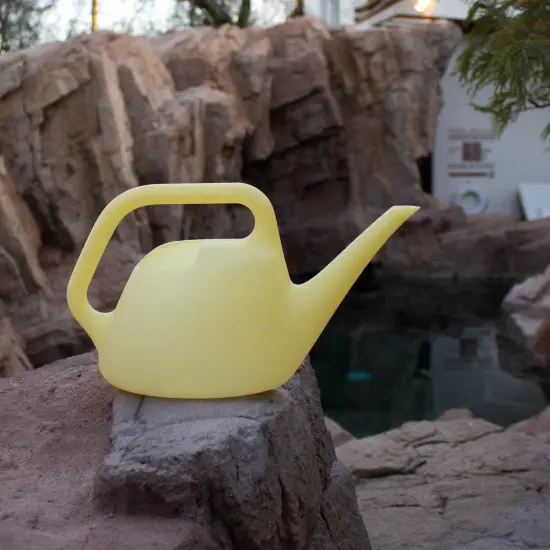Bloem Translucent Watering Can: 0.4 Gallon - Goldfinch Yellow - Resin, Indoor and Outdoor Use, Gardening, Small Watering Can For Small Space Use {4}