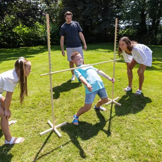 Grasshopper Games: Limbo - Classic Game, Wood Set, Test Flexibility & Balance, In-Outdoor Play, Travel Bag, Party & Backyard Activity, Family Age 3+ {7}