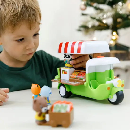 Timber Tots: Food Truck - 6pc Mobile Vehicle Shop & Character Playset, Racoon Animal Figurine, Adjustable Pop-Up Roof, Nature Toy, Kids-Toddlers 18Mo+ {7}