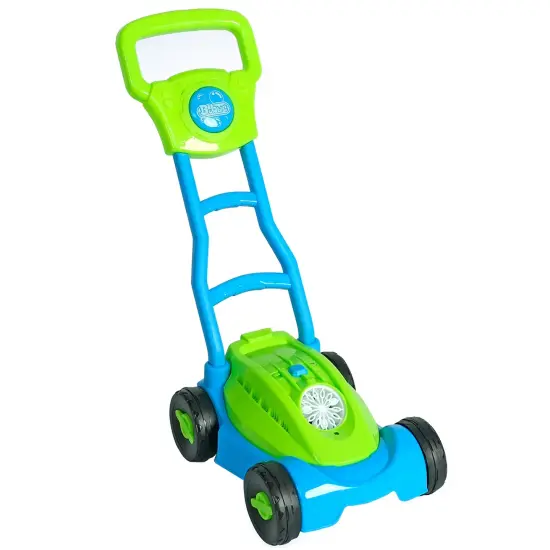 Easy Playhouse: Lawn Mower Bubble Machine - Lights & Sounds, Push-Pull Yard Work Toy, Automatic Blower, Bubble Solution, Outdoor Pretend Play, Kids 3+ {1}