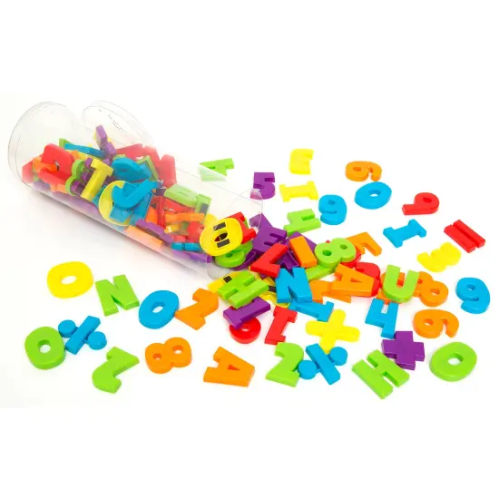 Boley: Magnetic Capital Letters & Numbers - 120pc Playset - Assorted Bright & Bold Magnet Colors, Travel Tube, ABC & Math Educational Toy, Kids Age 3+ {3}