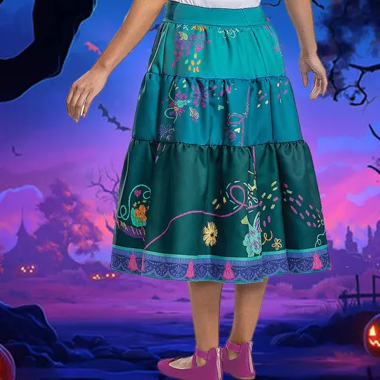 Teen Deluxe Disney Encanto Mirabel Madrigal Costume Printed Dress Bow {5}