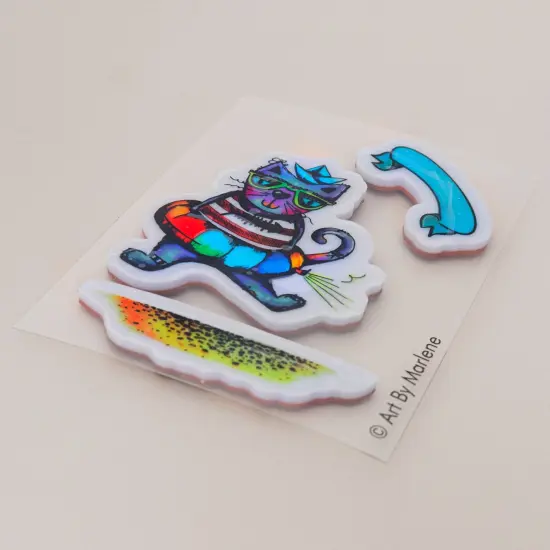 Art By Marlene Cling Rubber Stamp-Beach Bum {3}