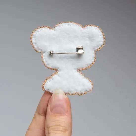 Beadwork kit for creating brooch Crystal Art Tiger BP-335C {2}