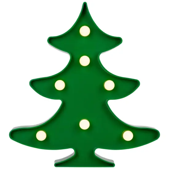 Northlight LED Lighted Christmas Tree Marquee Wall Art - 8.75" - Green {3}