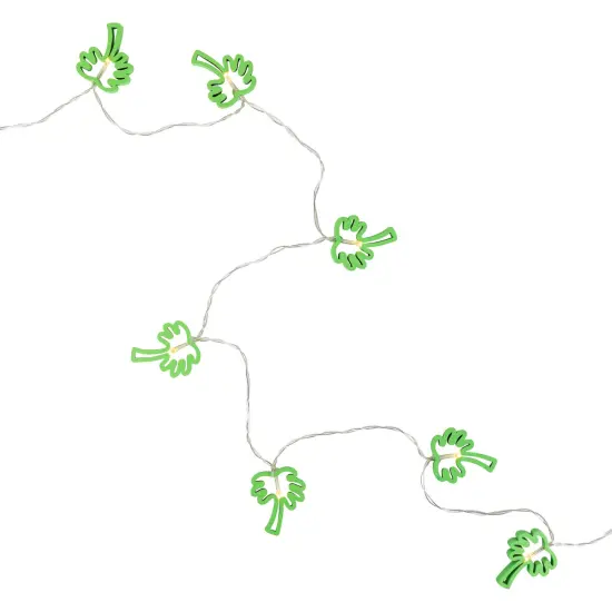 Northlight LED Palm Tree Patio Light Set - Green - 4' Clear Wire - 10ct {3}