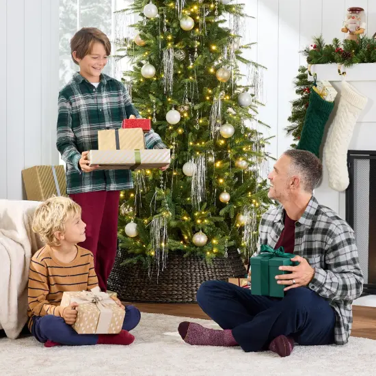 Best Choice Products Pre-Lit Artificial Full Aspen Noble Fir Christmas Tree w/ 2-in-1 Glowing Micro LEDs {4}