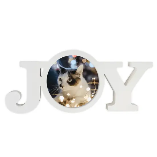 Sublimation Christmas White Coated Wood Word Blocks D&eacute;cor for Holiday&ndash; Sublimation Ready with 3.74&rdquo; Plate- Joy {3}