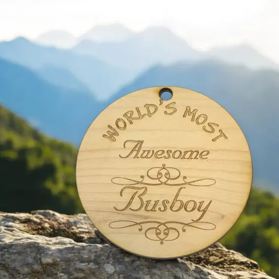 Worlds most Awesome Busboy - Ornament {5}