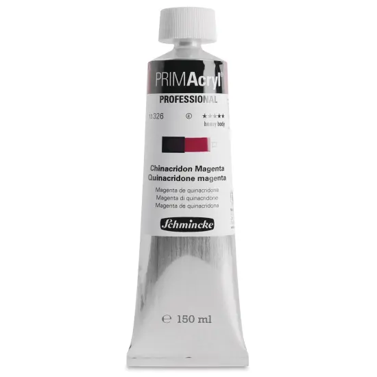 Schmincke Primacryl Professional Acrylic Paint - Quinacridone Magenta, 150 ml Tube {1}