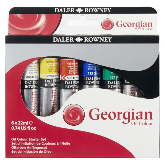Daler-Rowney Georgian Oil Paint Starter Set 6/Pkg-Assorted Colors {2}