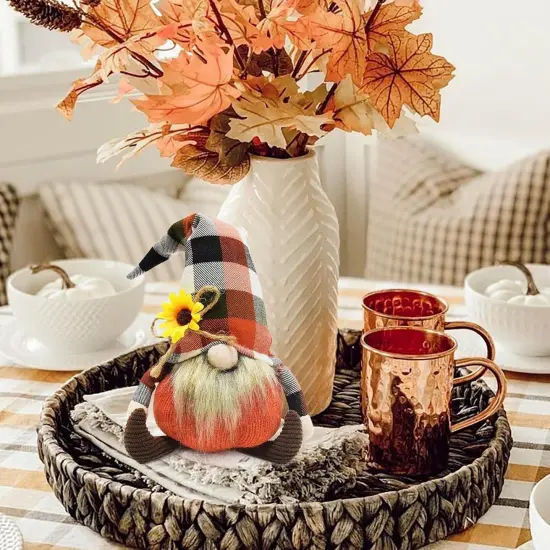 Thanksgiving Stuffed Pumpkin Gnome Plush {3}