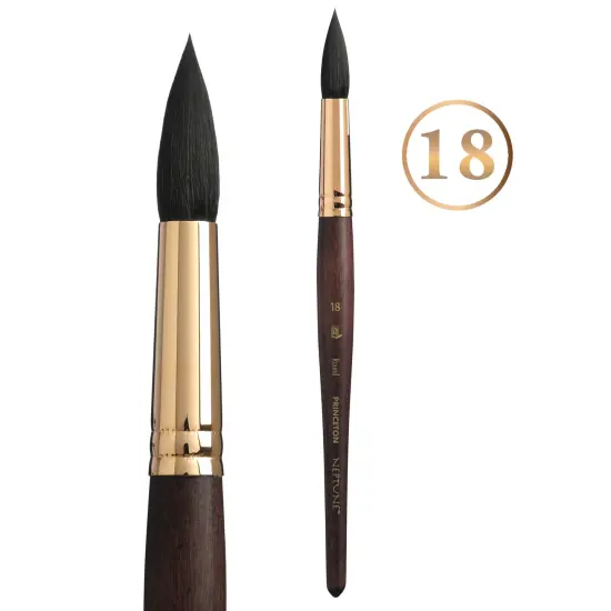 Princeton Series 4750 Neptune Synthetic Squirrel Brush-Short Handle Round Size 18 {3}