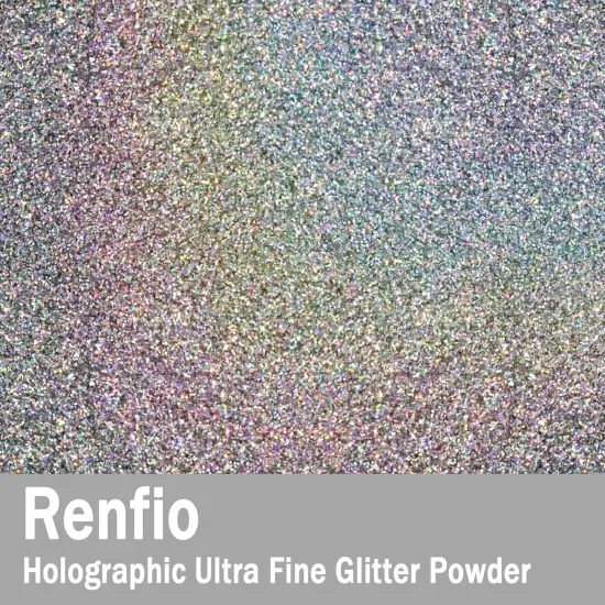 Holographic Ultra Fine Glitter Powder - Laser Silver {2}